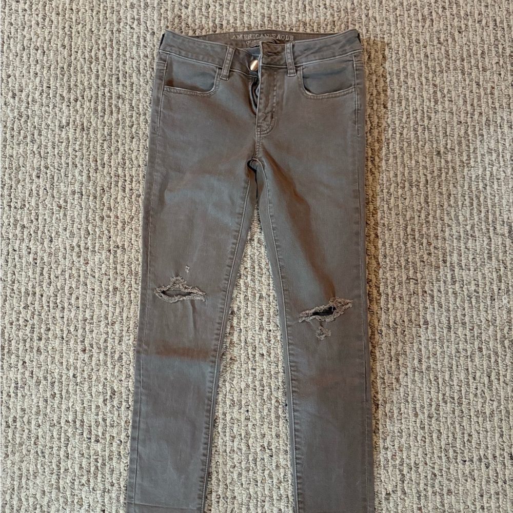 American Eagle Outfitters Women's brown Distressed Jeans